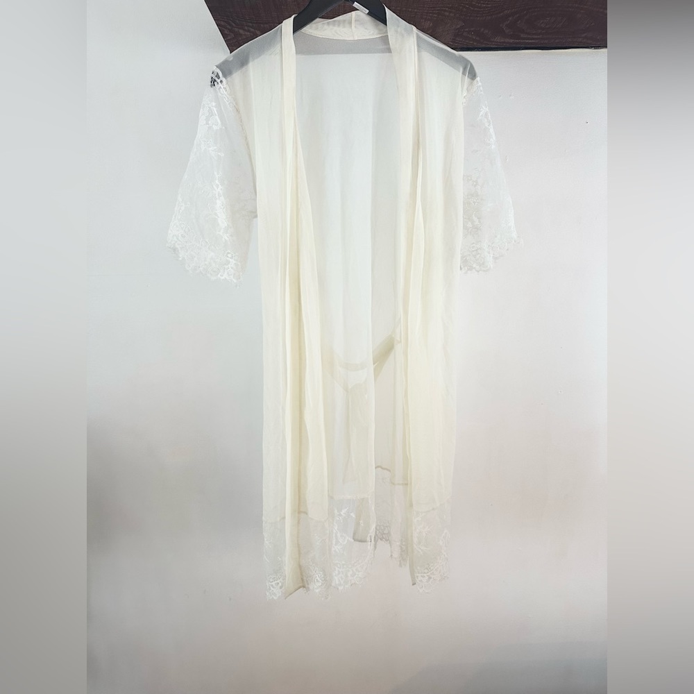Authentic Vintage Sheer Lace Robe - Picture 3 of 4